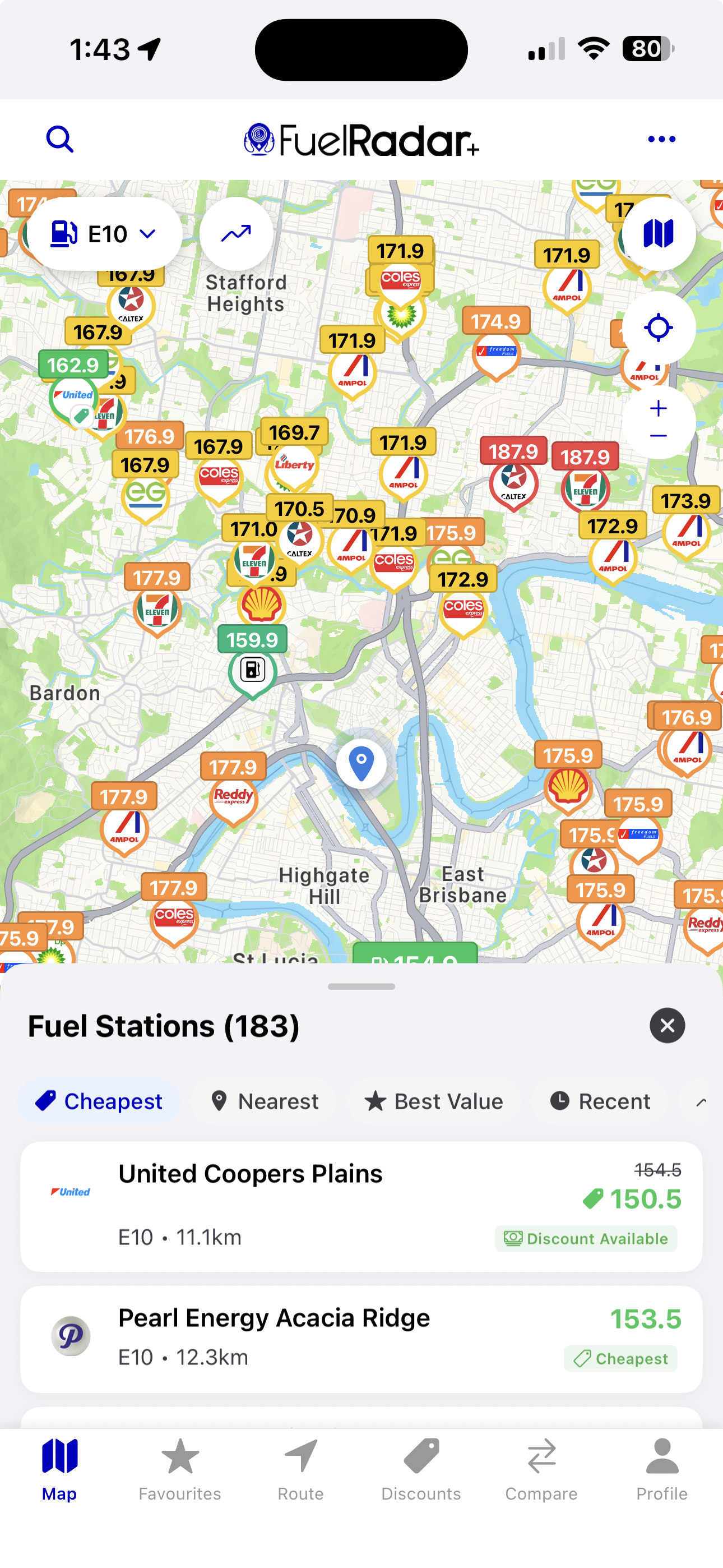 FuelRadar App Screenshot